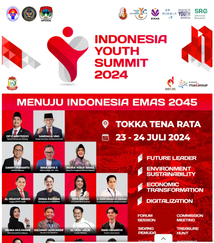 Delegasi Pemuda Seluruh Indonesia Bakal Ikuti Sidang Indonesia Youth Summit 2024 di Tokka Tena Rata